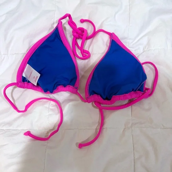Xhilaration Pink and Blue Bikini Top sz S/P - Picture 3 of 3